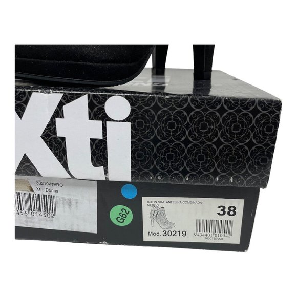 Xti Womens Ankle Boots Black Suede Size 7 - Picture 2 of 10